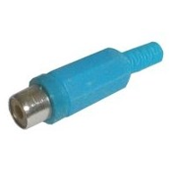 Zdířka CINCH kabel plast modrá