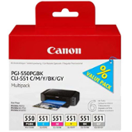 Canon PGI-550BK + CLI-551 C/M/Y/BK/GY multipack