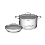 G21 Gourmet Miracle s cedníkem, 4 díly, nerez/greblon