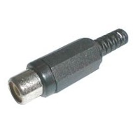 Zdířka CINCH kabel plast černá