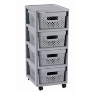 Curver Infinity Dots 4x11L světle šedý