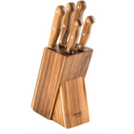 Lamart set nožů v bloku WOOD 5 ks
