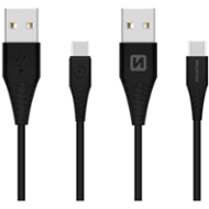 Swissten USB / USB-C 3.1 černý 1,5 m (9mm)