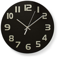 Hodiny Nedis nástěnné, černé 30 cm